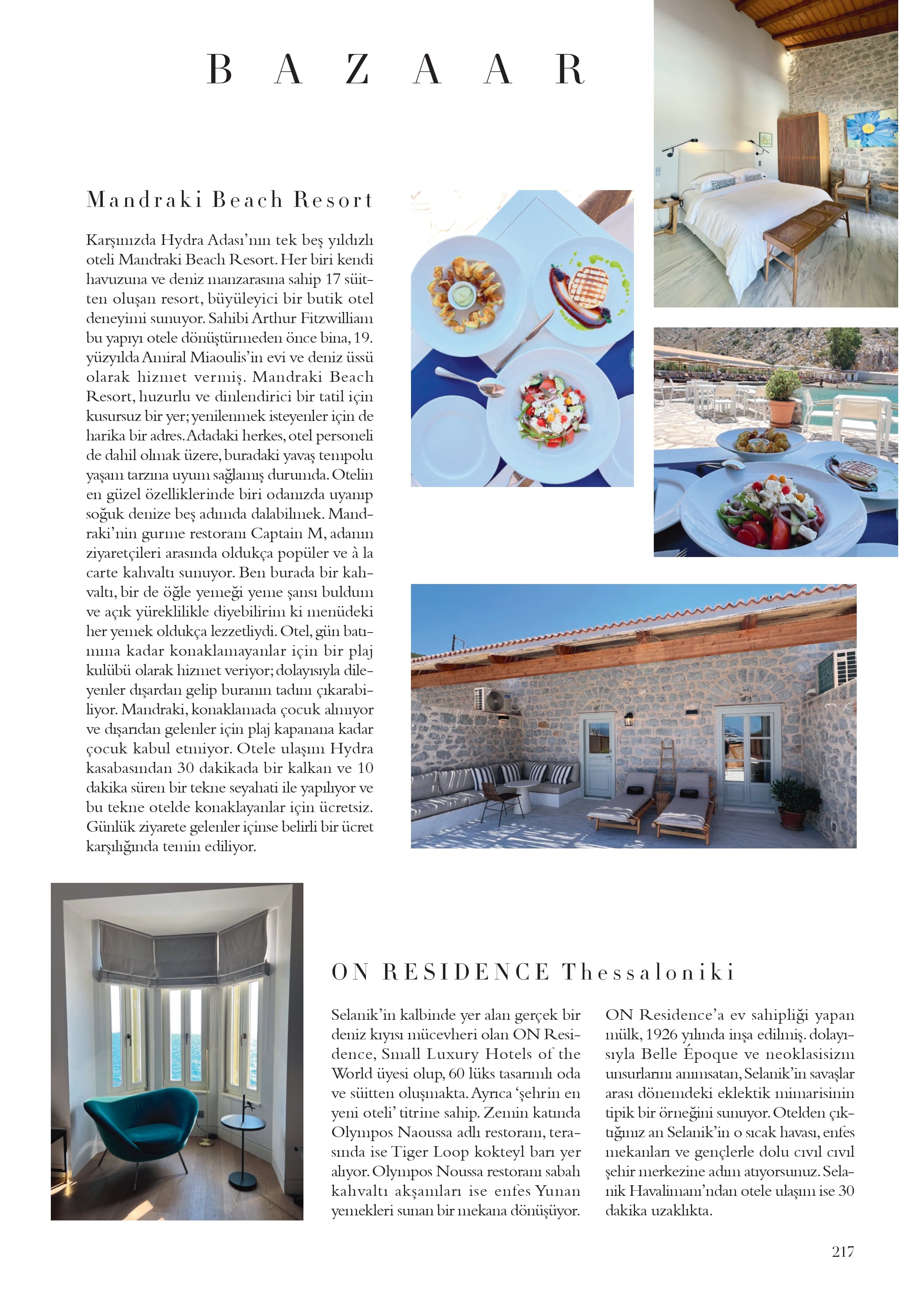 
Bazaar article about ON Residence Hotel